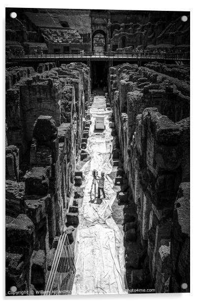 Archaeological Survey: LiDAR Exploration in Colosseum Interior Acrylic by William AttardMcCarthy
