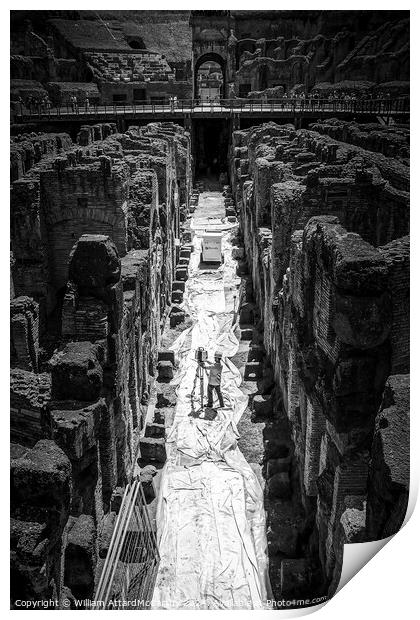 Archaeological Survey: LiDAR Exploration in Colosseum Interior Print by William AttardMcCarthy