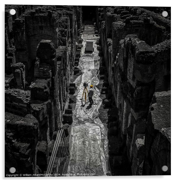 Archaeological Study: LiDAR Survey of Colosseum Interior Acrylic by William AttardMcCarthy