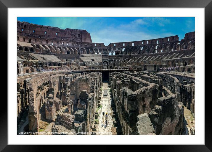 Colosseum Underbelly: Wide Angle Archaeological LiDAR Survey Framed Mounted Print by William AttardMcCarthy