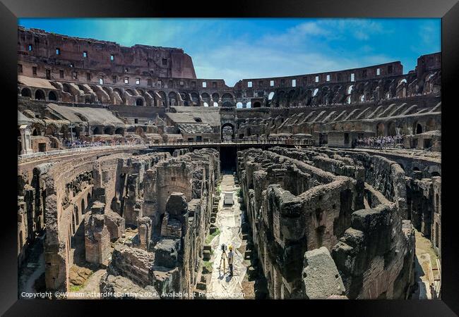 Colosseum Underbelly: Wide Angle Archaeological LiDAR Survey Framed Print by William AttardMcCarthy