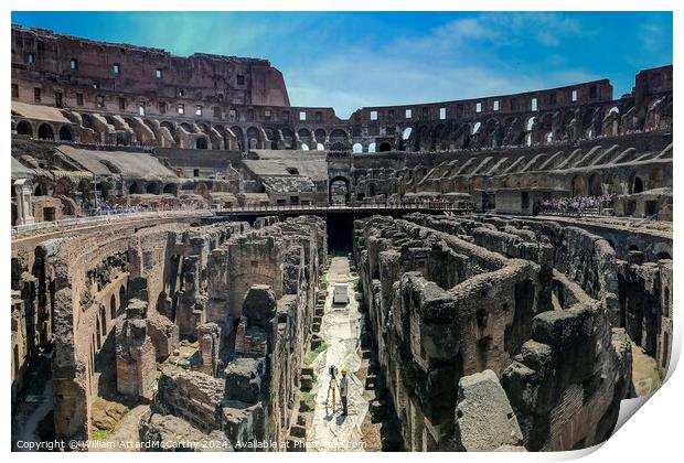 Colosseum Underbelly: Wide Angle Archaeological LiDAR Survey Print by William AttardMcCarthy
