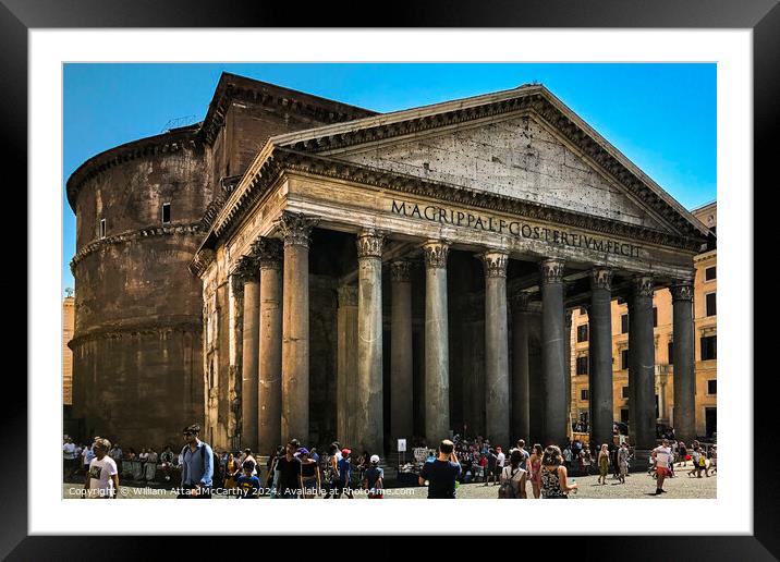 Iconic Pantheon: Ancient Roman Architecture Framed Mounted Print by William AttardMcCarthy