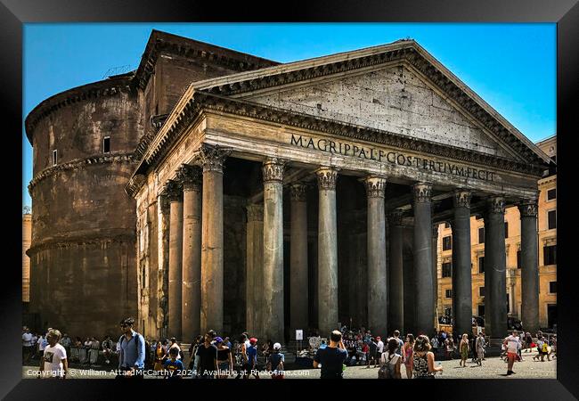 Iconic Pantheon: Ancient Roman Architecture Framed Print by William AttardMcCarthy