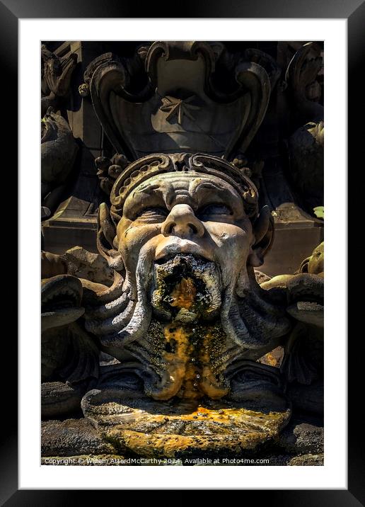 Fontana del Pantheon Framed Mounted Print by William AttardMcCarthy