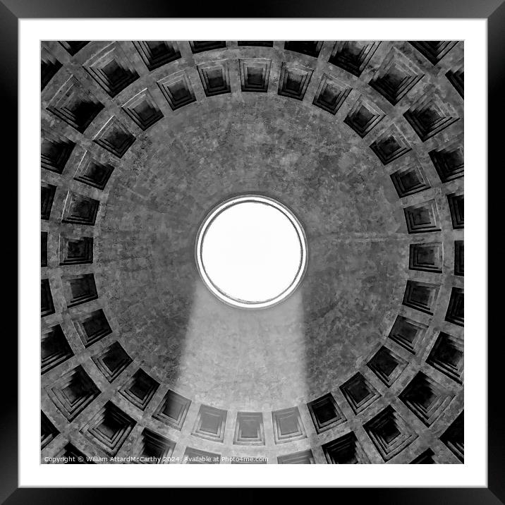 Monochrome Pantheon Oculus: Abstract Framed Mounted Print by William AttardMcCarthy