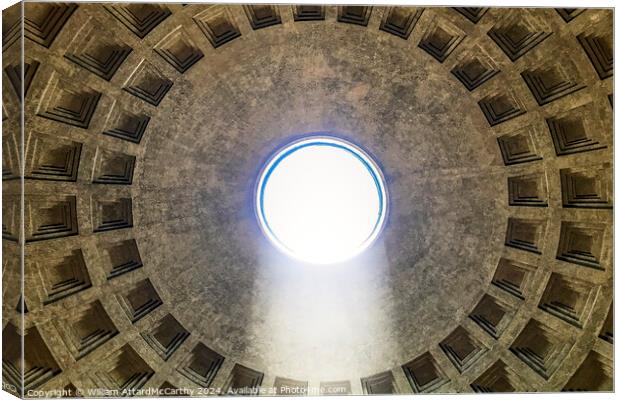 Pantheon Oculus: Abstract God's Rays Canvas Print by William AttardMcCarthy