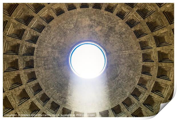 Pantheon Oculus: Abstract God's Rays Print by William AttardMcCarthy