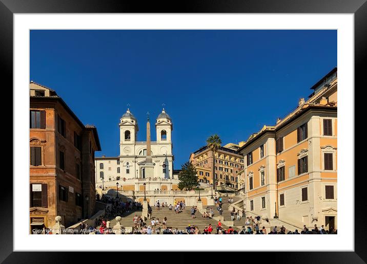 Majestic Spanish Steps: Iconic Rome Landmark Framed Mounted Print by William AttardMcCarthy