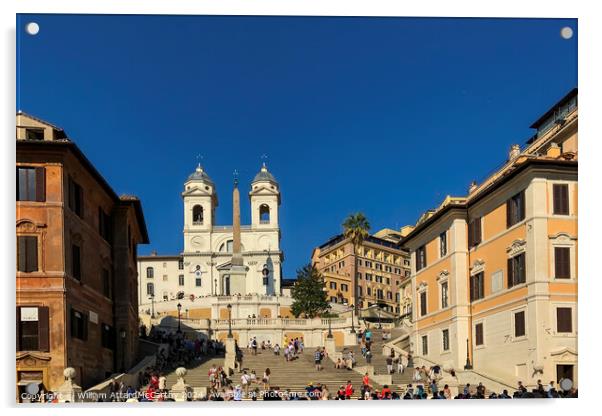 Majestic Spanish Steps: Iconic Rome Landmark Acrylic by William AttardMcCarthy