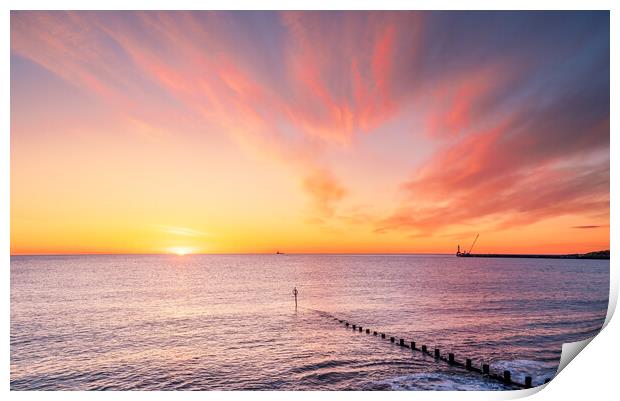 Sunrise at Aberdeen in Scotland Print by DAVID FRANCIS