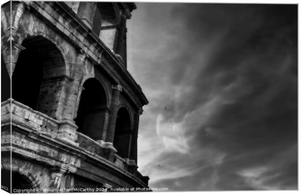 Colosseum Arches: Sky's Embrace Canvas Print by William AttardMcCarthy