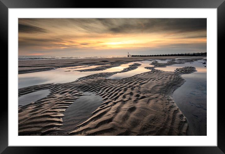 Overstrand Beach Sunrise Framed Mounted Print by David Powley
