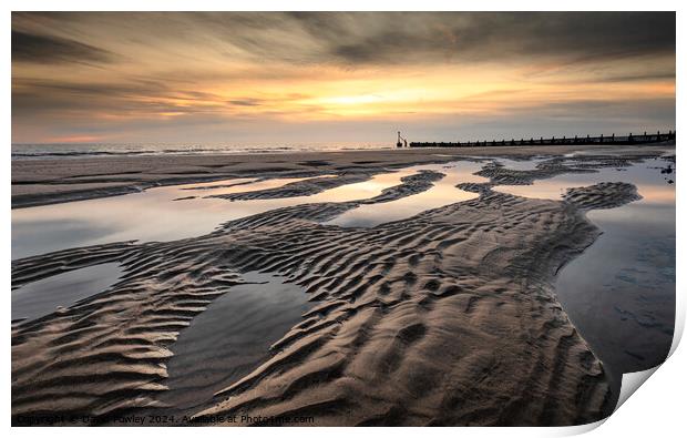 Overstrand Beach Sunrise Print by David Powley