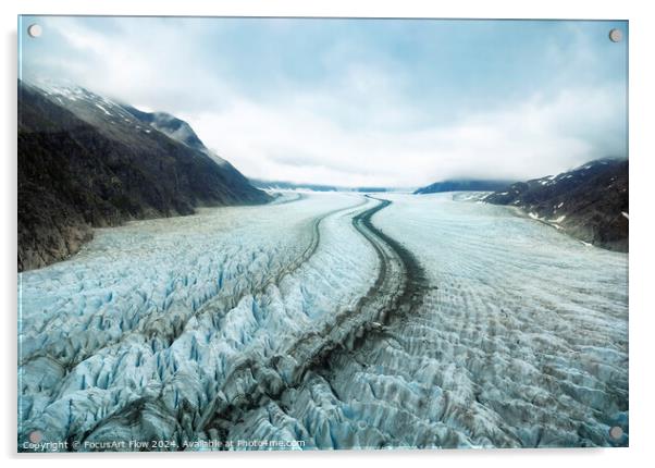 Mendenhall Glacier Aerial Perspective Acrylic by FocusArt Flow