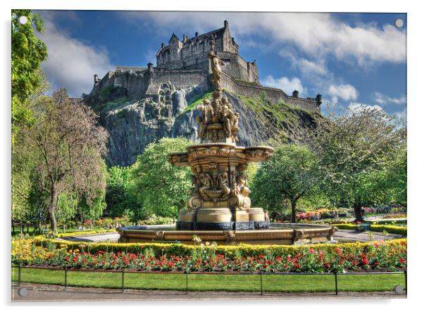 Edinburgh Castle, Scotland Acrylic by Karl Oparka