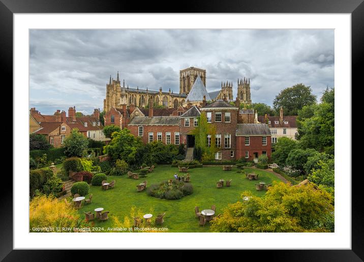 York Minster and Grays Court Hotel Framed Mounted Print by RJW Images