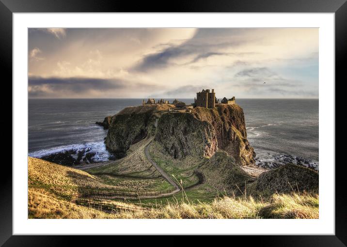 Dunottar Castle, Grampian, Scotland, rock, North s Framed Mounted Print by Karl Oparka