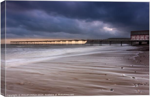 Saltburn by the sea 1075 Canvas Print by PHILIP CHALK