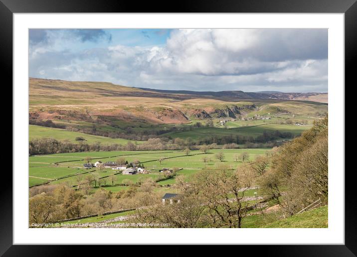Towards Holwick from Middle Side, Teesdale Framed Mounted Print by Richard Laidler