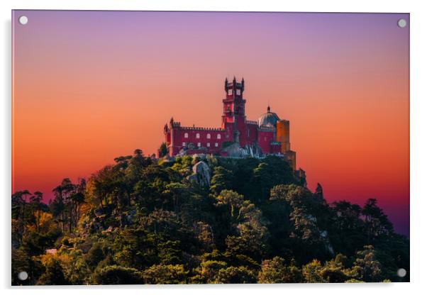 National Palace of Pena in Sintra, Portugal Acrylic by Artur Bogacki