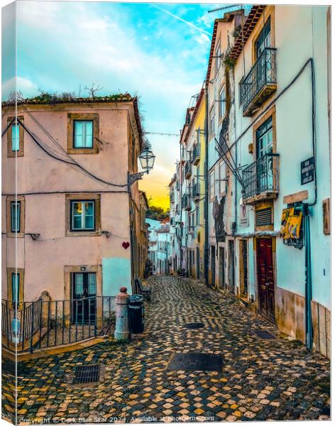 The Old Town in Lisbon Canvas Print by Dark Blue Star