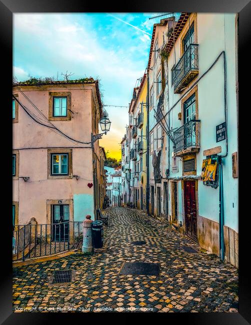 The Old Town in Lisbon Framed Print by Dark Blue Star
