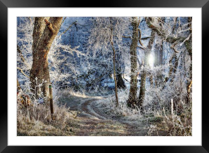 Frosted Path Framed Mounted Print by Karl Oparka