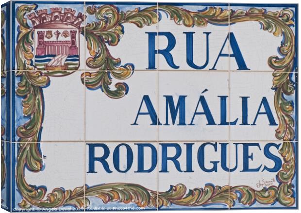 Amalia Rodrigues Street Mosaic Canvas Print by Angelo DeVal