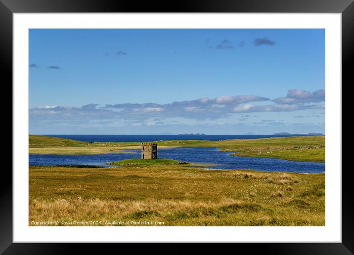 Macleod's Folly on Loch Scolpaig Framed Mounted Print by Kasia Design