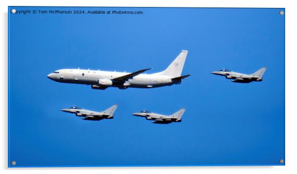 Poseidon with Typhoon Escort Acrylic by Tom McPherson