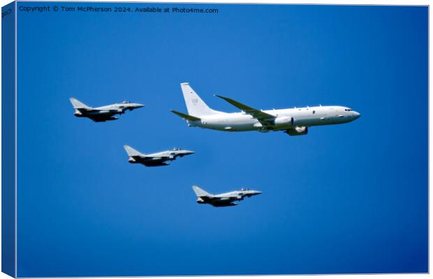 Poseidon with 3 Typhoon Escort Canvas Print by Tom McPherson