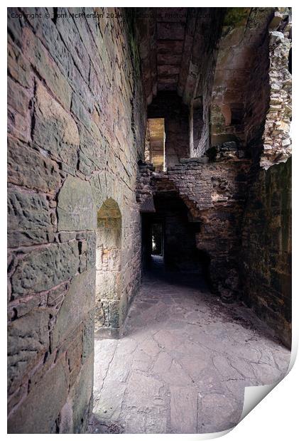 Duffus Castle Interior Print by Tom McPherson