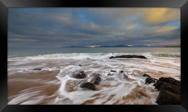 Sunrise On A Scottish Beach Framed Print by Phil Durkin DPAGB BPE4