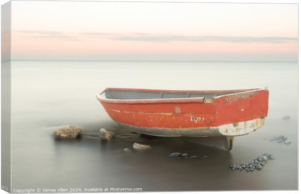 The Lonely Resting Boat  Canvas Print by James Allen