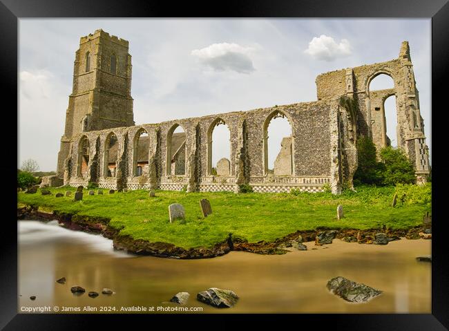 Covehithe Church In Suffolk in another 20 years from now! Framed Print by James Allen