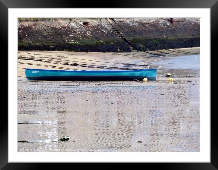 Sloop Gig boat St Ives Framed Mounted Print by Beryl Curran