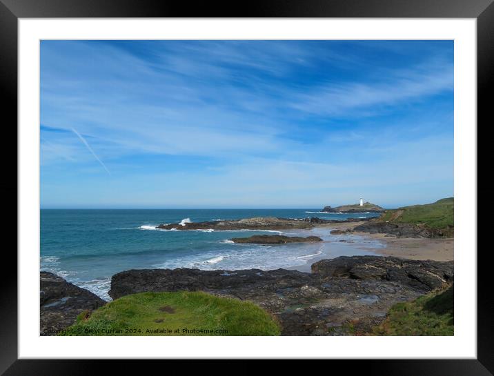 Godrevy Lighthouse  Framed Mounted Print by Beryl Curran