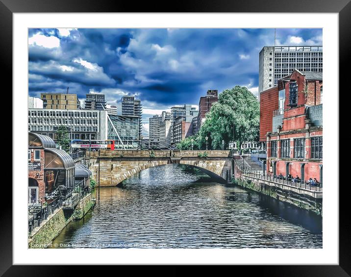 The River Irwell in Manchester Framed Mounted Print by Dark Blue Star