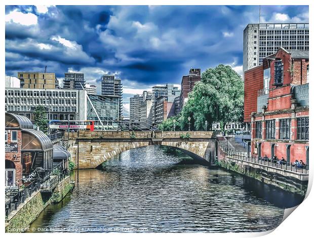 The River Irwell in Manchester Print by Dark Blue Star