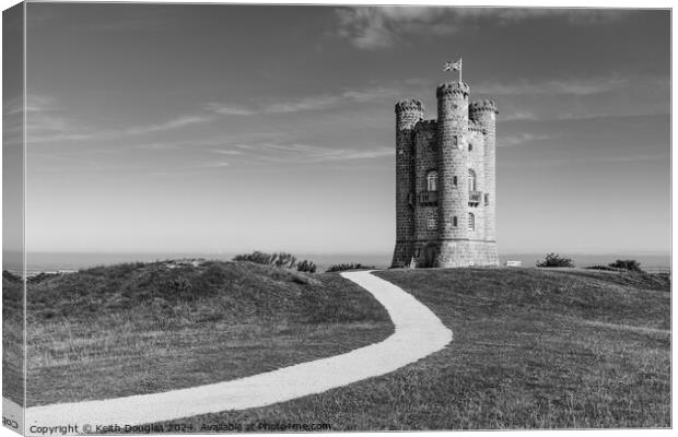 Broadway Tower in the Cotswolds Canvas Print by Keith Douglas