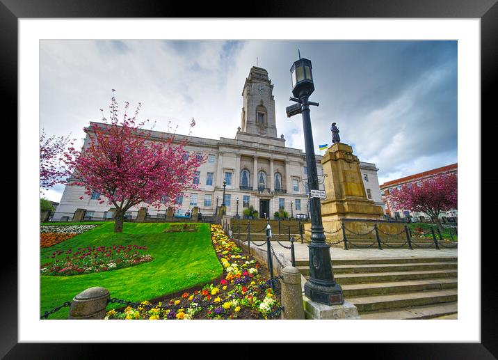 Barnsley Town Hall Framed Mounted Print by Alison Chambers