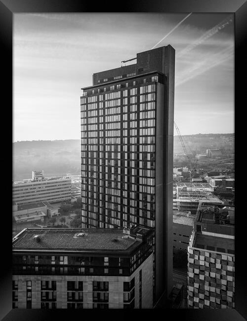 St Pauls Tower Sheffield Framed Print by Apollo Aerial Photography