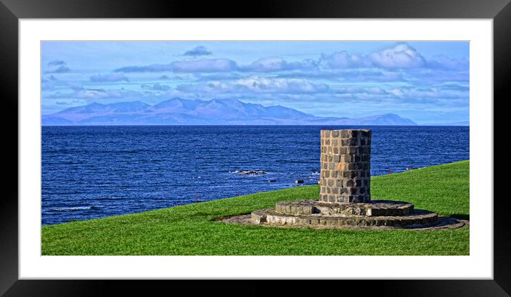 Mountains on Arran from Troon, Ayrshire Framed Mounted Print by Allan Durward Photography