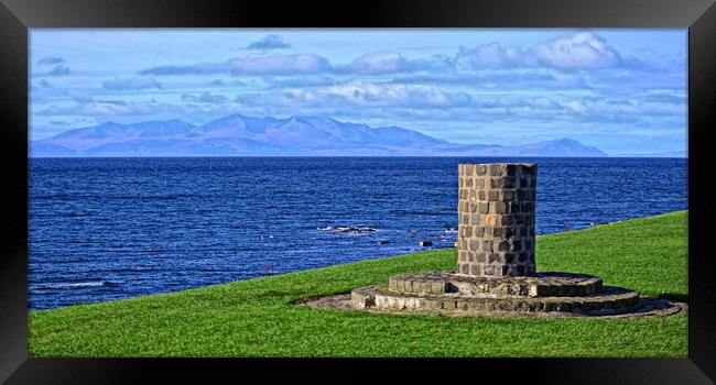 Mountains on Arran from Troon, Ayrshire Framed Print by Allan Durward Photography