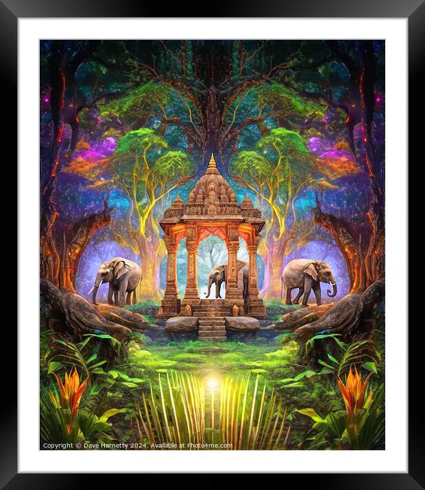 Elephant Temple Framed Mounted Print by Dave Harnetty