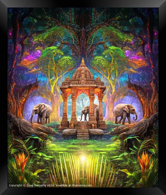 Elephant Temple Framed Print by Dave Harnetty