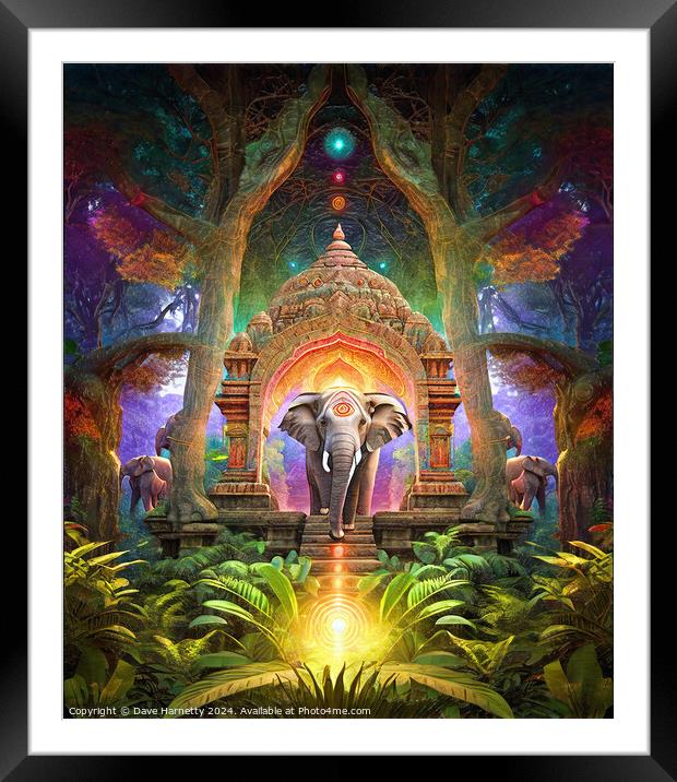 Elephant Temple 2 Framed Mounted Print by Dave Harnetty