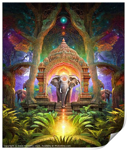 Elephant Temple 2 Print by Dave Harnetty