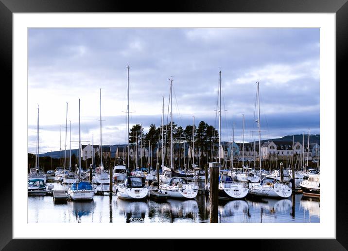 Inverkip Marina Approaching Dusk Framed Mounted Print by RJW Images